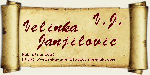 Velinka Janjilović vizit kartica